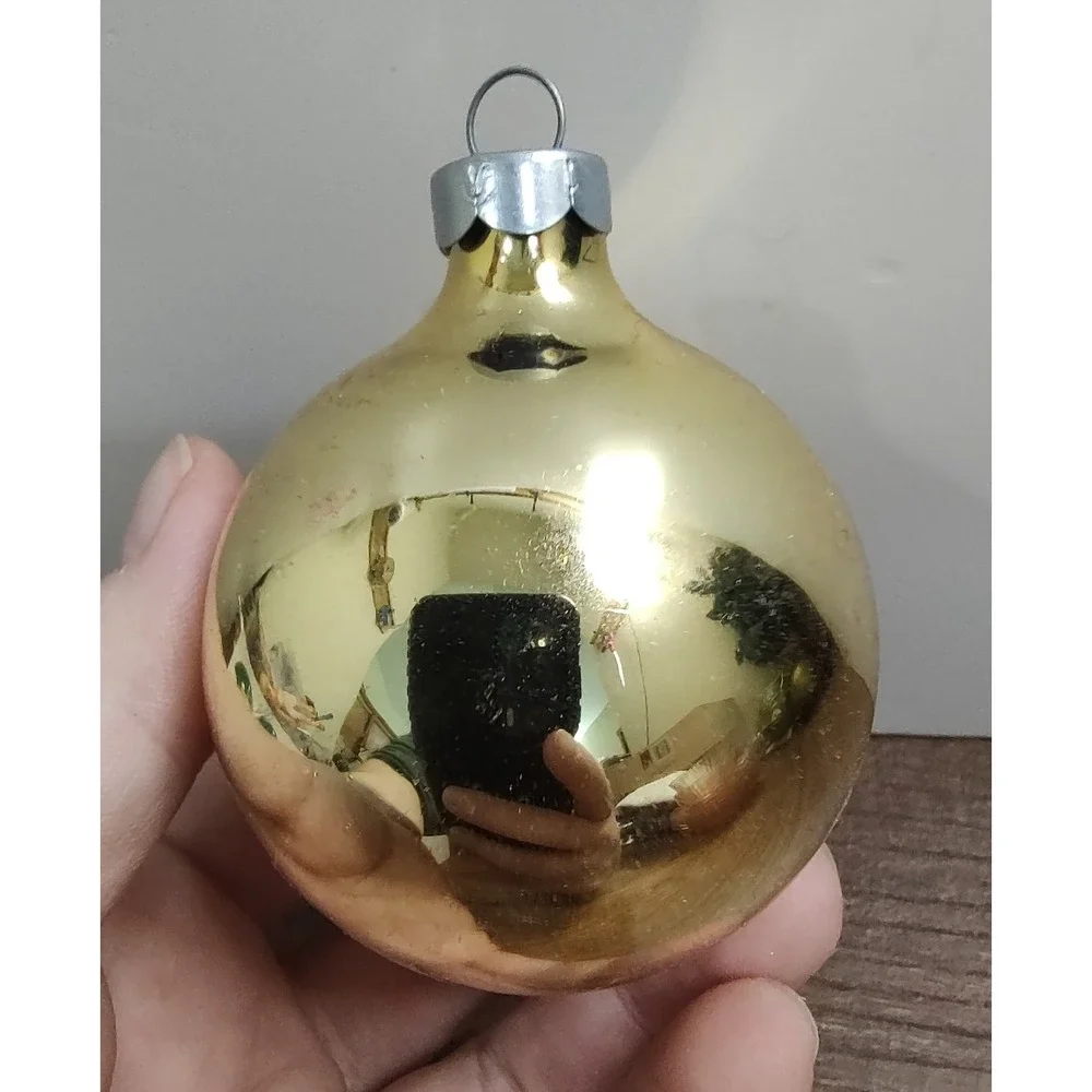 Vtg Rauch Christmas Ornaments Box Made In USA Mercury Glass Ball Multicolor O61